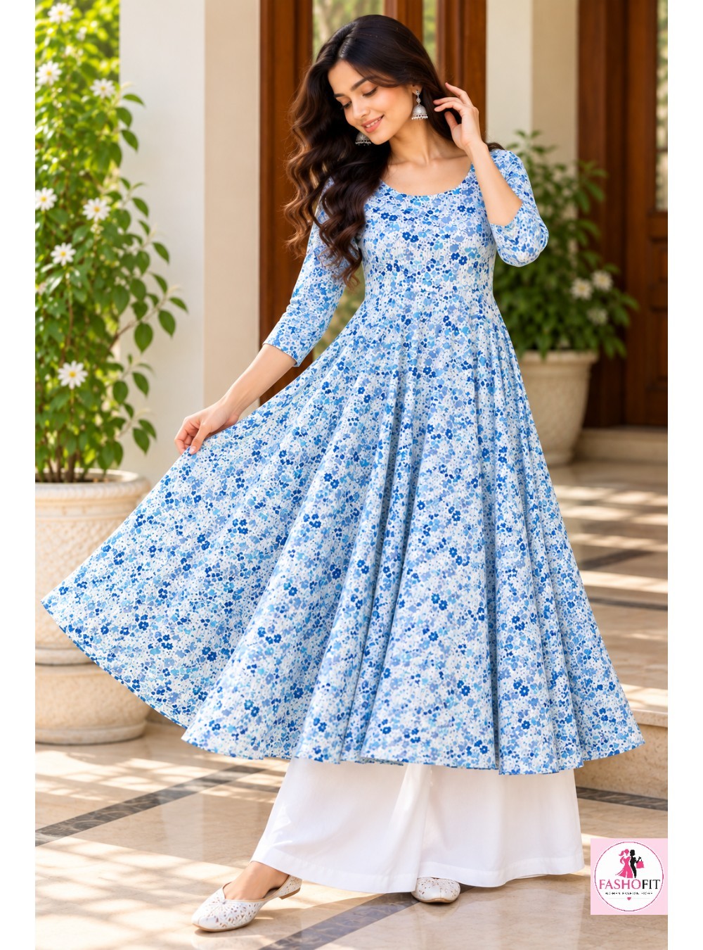 Pure Cotton Anarkali Kurta (Only Kurta)