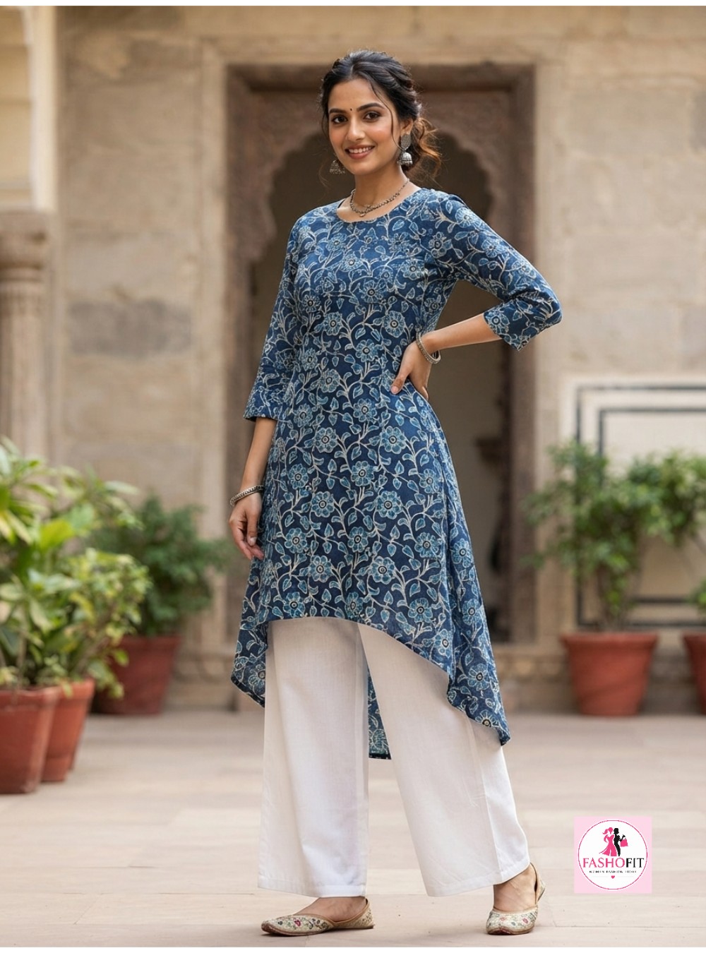 Trendy Casual Wear High-Low Cotton Kurti for Women