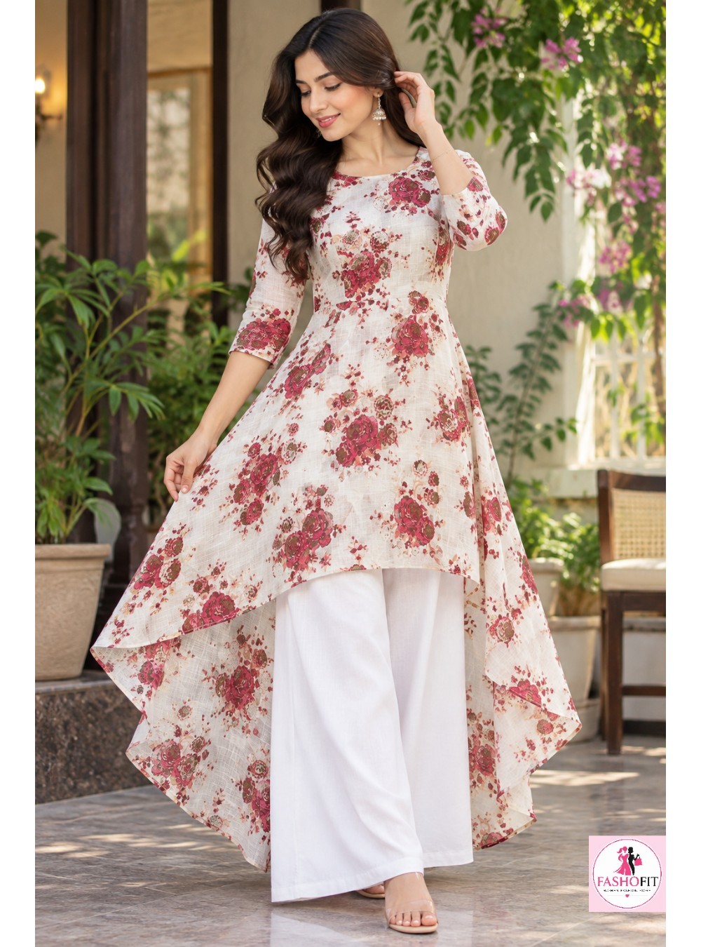 Trendy Casual Wear High-Low Cotton Kurti for Women