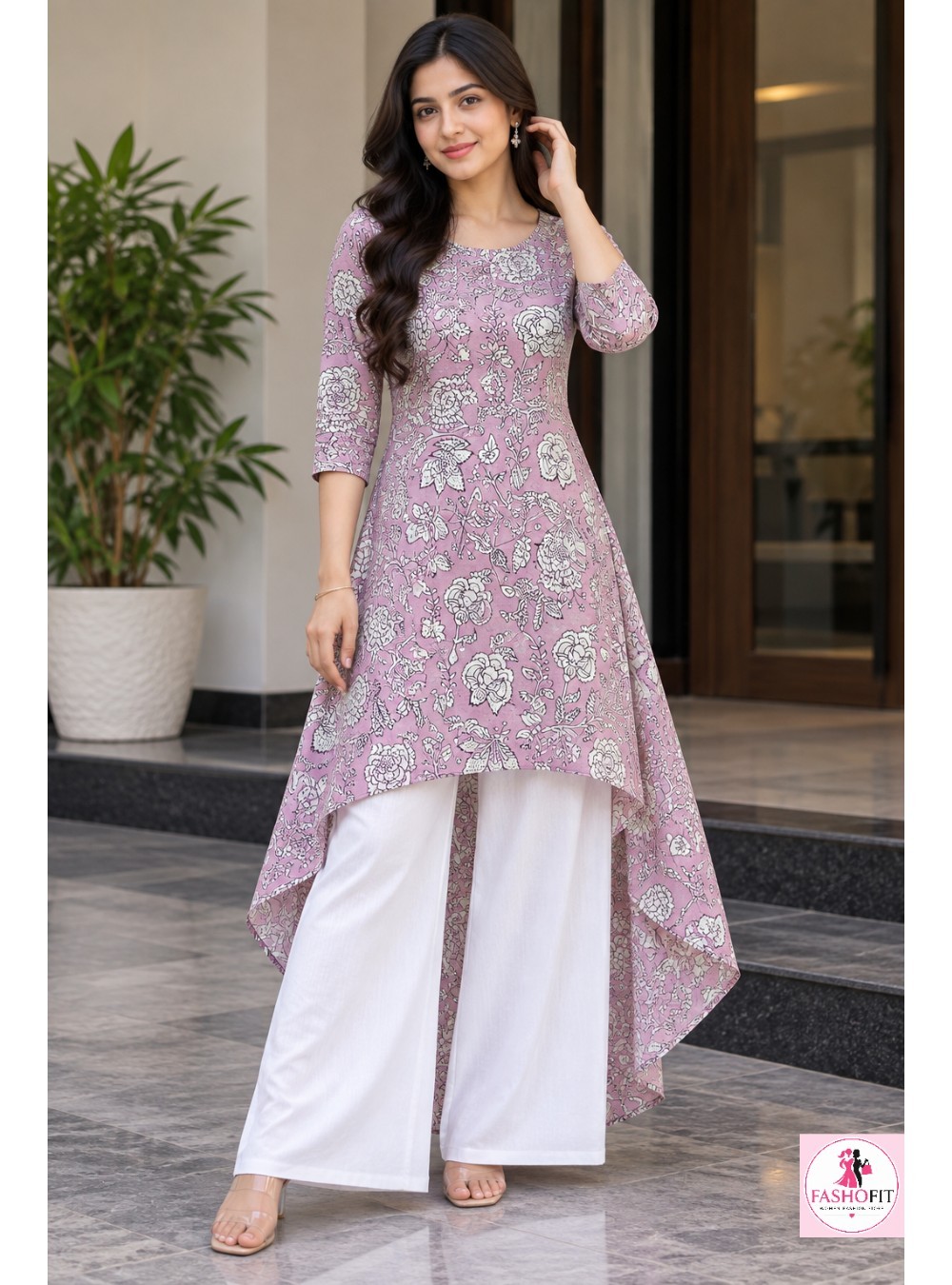 Trendy Casual Wear High-Low Cotton Kurti for Women