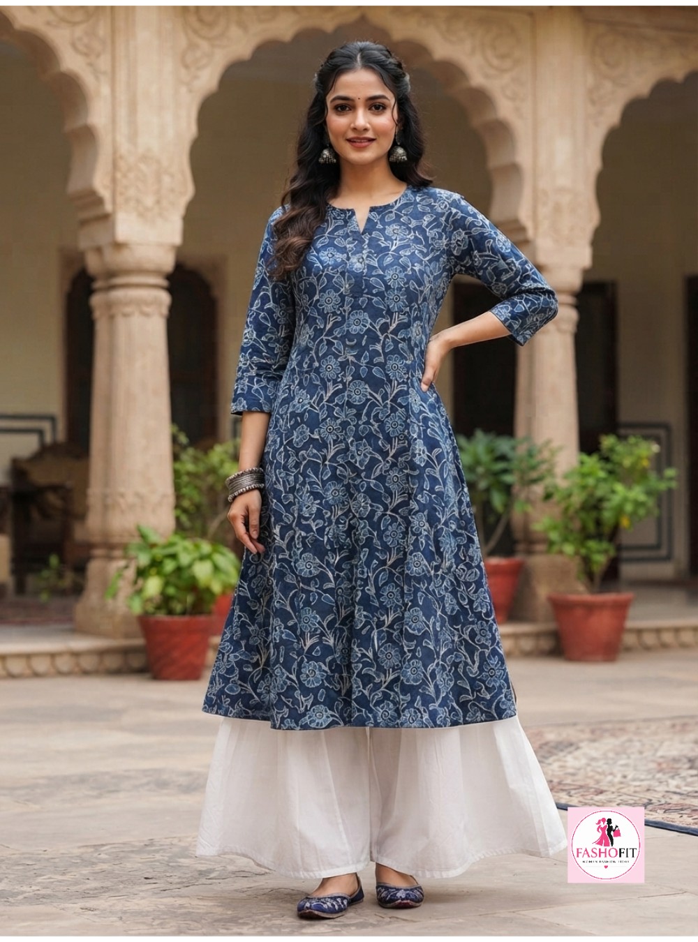Pure Cotton Anarkali Kurta (Only Kurta)