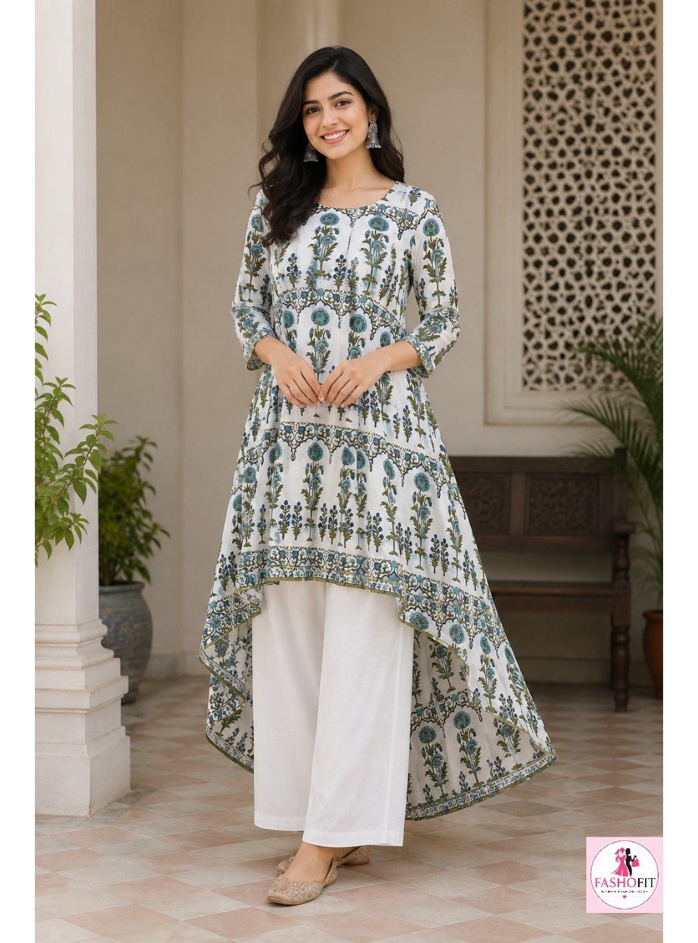 Trendy Casual Wear High-Low Cotton Kurti for Women