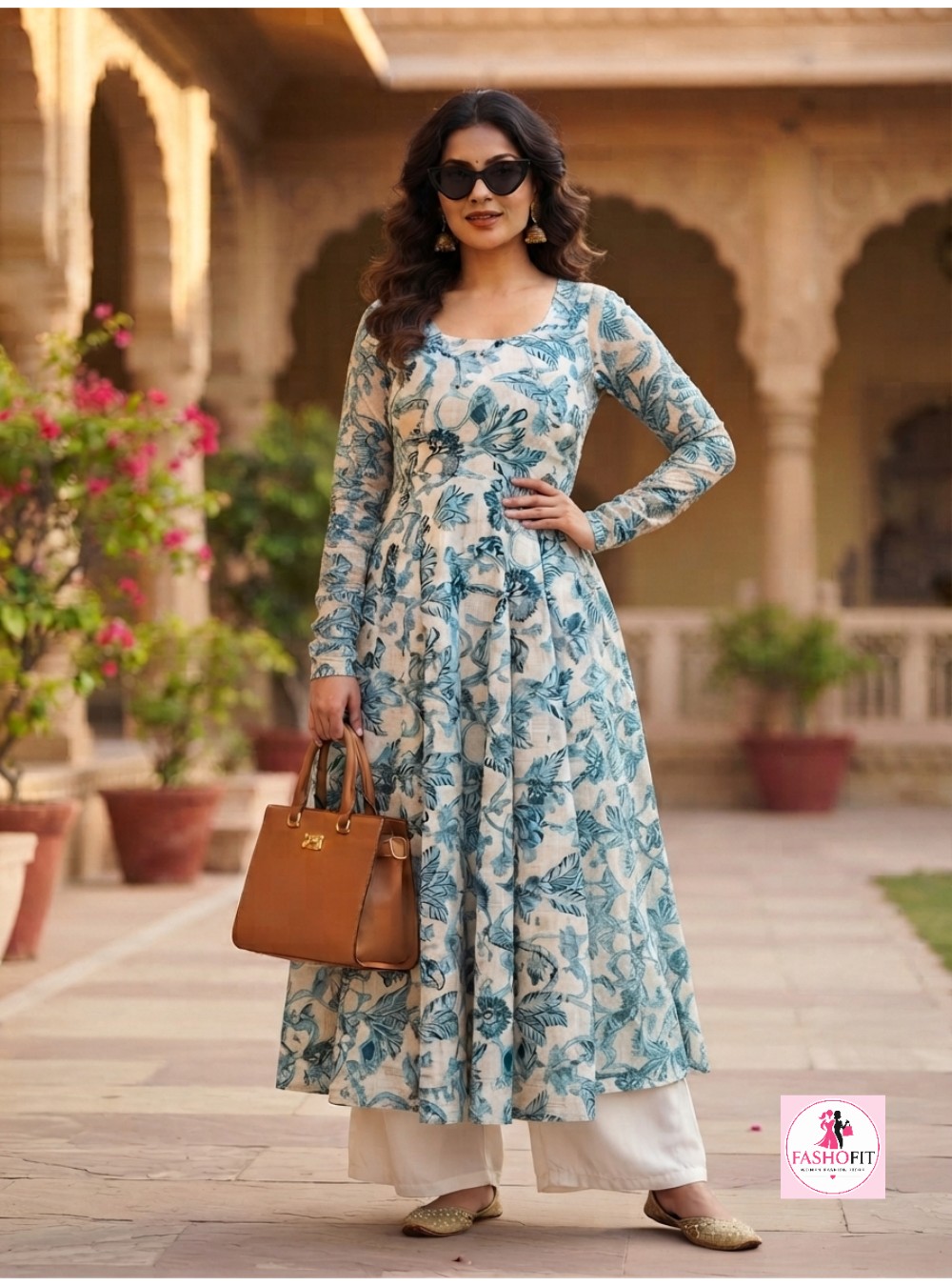 Pure Cotton Anarkali Kurta (Only Kurta)