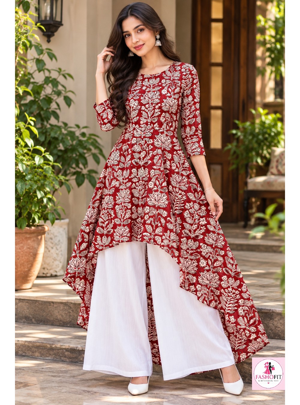 Trendy Casual Wear High-Low Cotton Kurti for Women