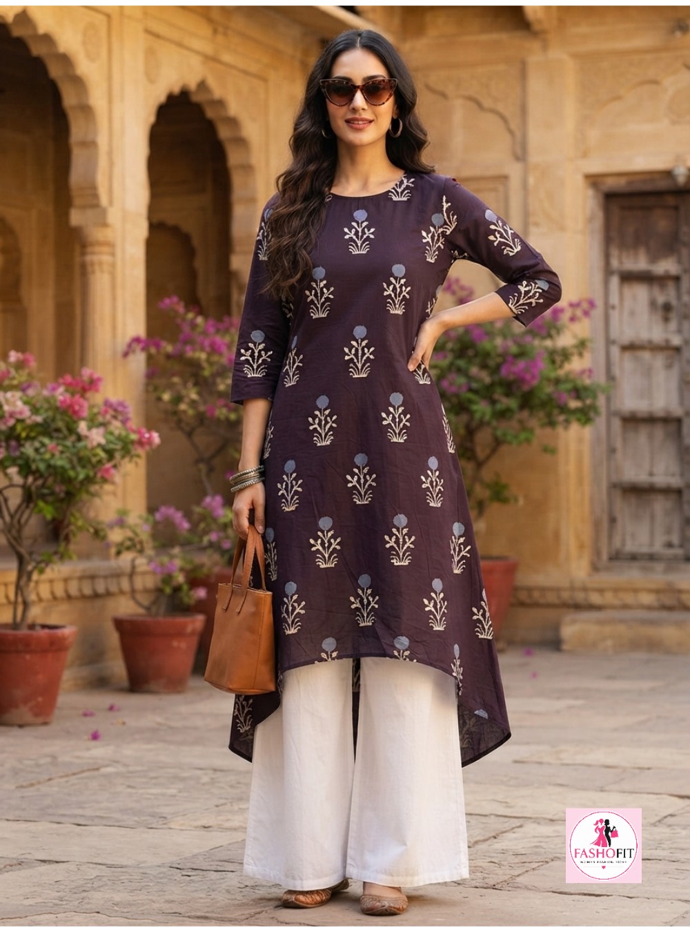 Trendy Casual Wear High-Low Cotton Kurti for Women
