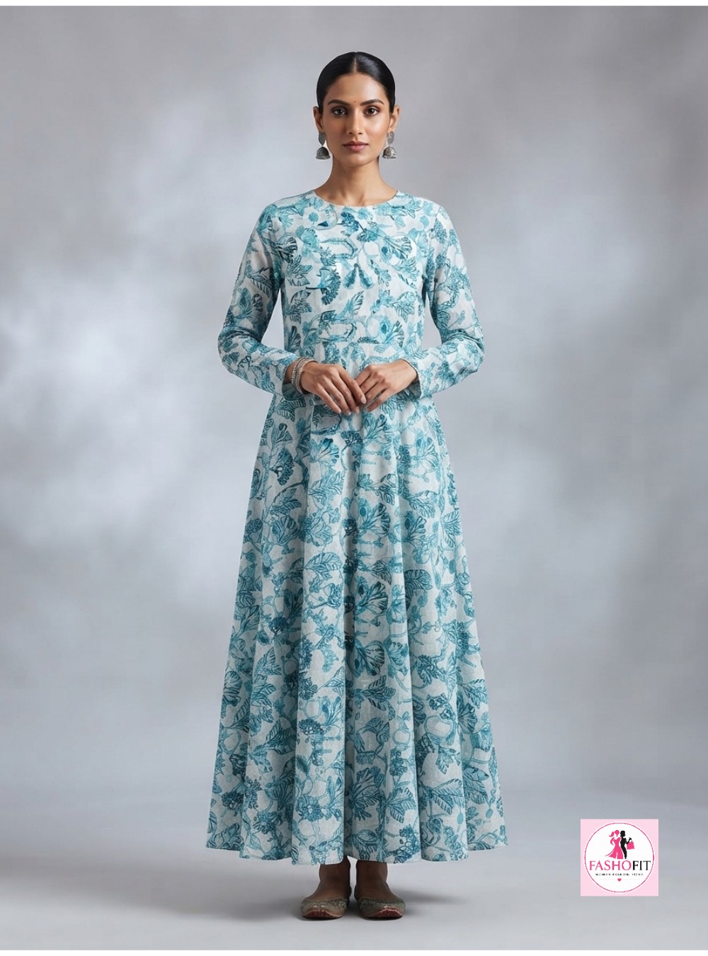 Pure Cotton A-Line Kurti (Only Kurta)