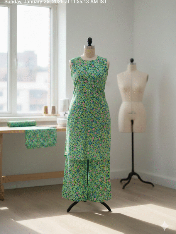 Summer Pure Cotton Printed Suit