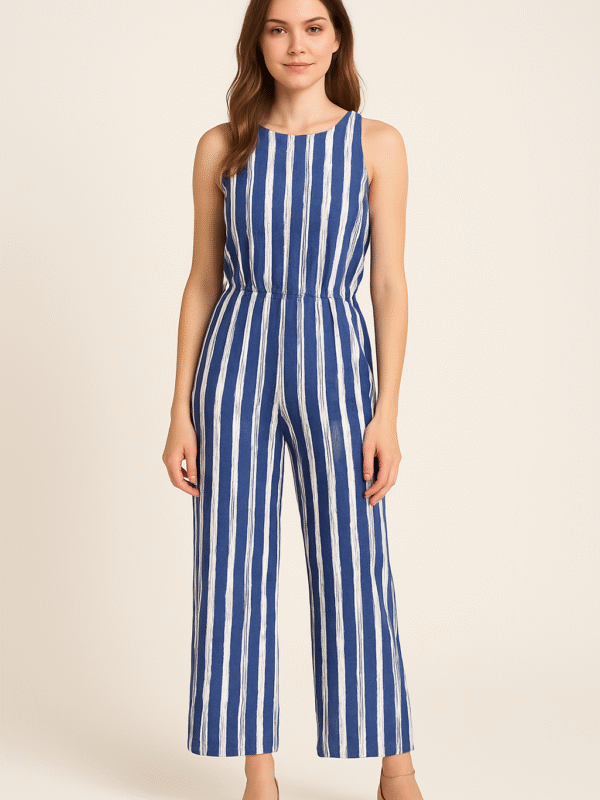 Jump Suit Fabric (Stripes Cotton )