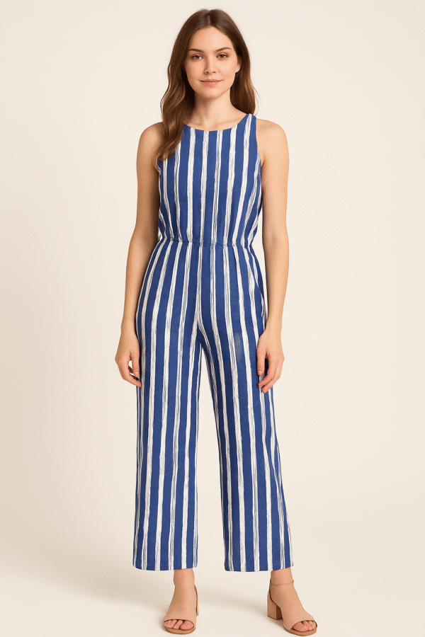 Jump Suit Fabric (Stripes Cotton )